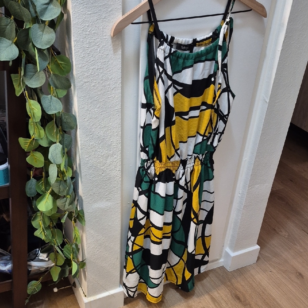 Colorful Geometric Print Dress